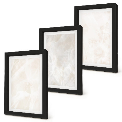 Juego de 3 cuadros decorativos Textura de fondo de elegante piedra de mármol