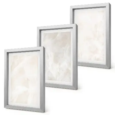 Juego de 3 cuadros decorativos con diseño de textura de elegante piedra de mármol