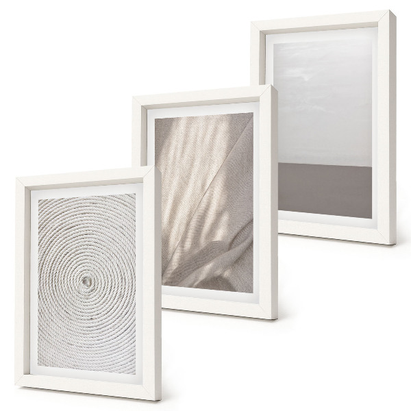 Juego de 3 cuadros decorativos Texturas naturales delicadas al estilo bohemio.