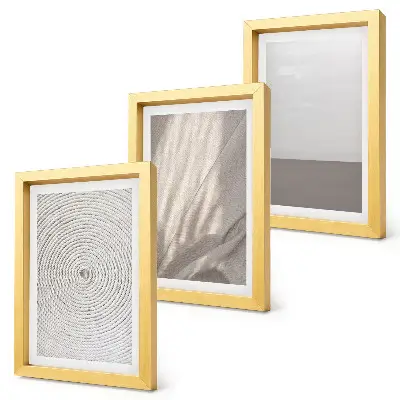 Juego de 3 cuadros decorativos con diseño de texturas naturales en estilo bohemio