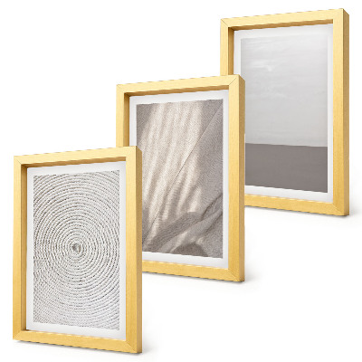 Juego de 3 cuadros decorativos Texturas naturales delicadas al estilo bohemio.