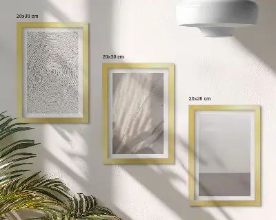 Juego de 3 cuadros decorativos con diseño de texturas naturales en estilo bohemio