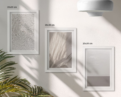 Juego de 3 cuadros decorativos Texturas naturales delicadas al estilo bohemio.