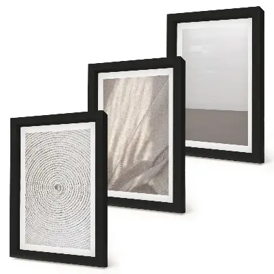 Juego de 3 cuadros decorativos con diseño de texturas naturales en estilo bohemio