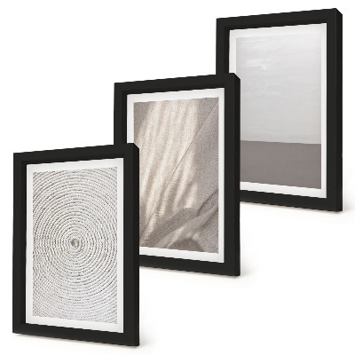 Juego de 3 cuadros decorativos Texturas naturales delicadas al estilo bohemio.