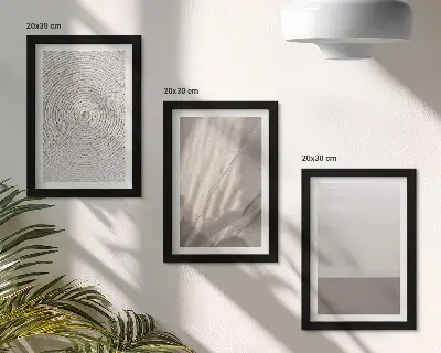 Juego de 3 cuadros decorativos con diseño de texturas naturales en estilo bohemio