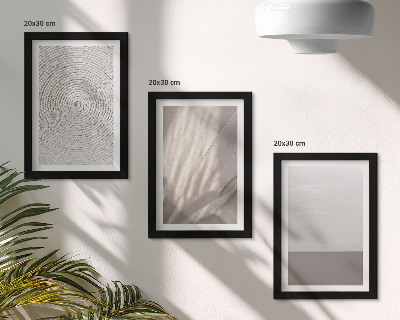 Juego de 3 cuadros decorativos Texturas naturales delicadas al estilo bohemio.