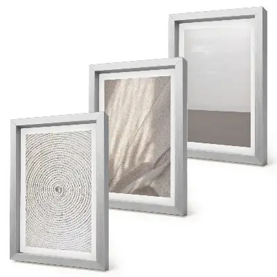 Juego de 3 cuadros decorativos con diseño de texturas naturales en estilo bohemio