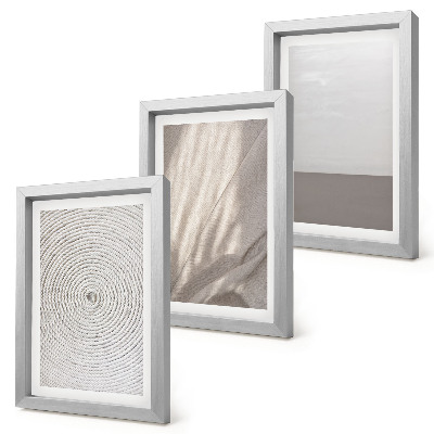 Juego de 3 cuadros decorativos Texturas naturales delicadas al estilo bohemio.