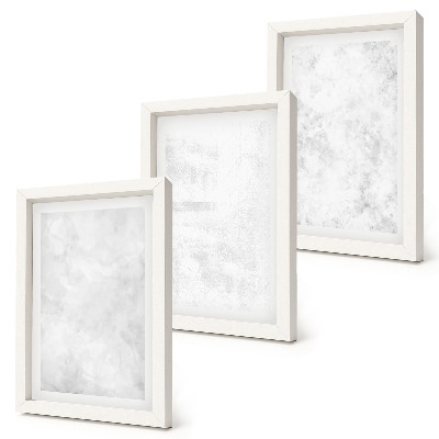 Tríptico enmarcado Puntos blancos sobre fondos minimalistas de lienzo