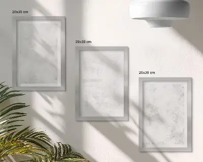 Tríptico enmarcado puntos blancos sobre fondo minimalista en lienzo