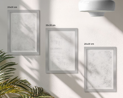 Tríptico enmarcado Puntos blancos sobre fondos minimalistas de lienzo