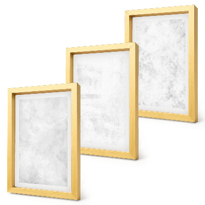 Tríptico enmarcado Puntos blancos sobre fondos minimalistas de lienzo