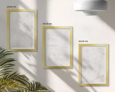 Tríptico enmarcado puntos blancos sobre fondo minimalista en lienzo