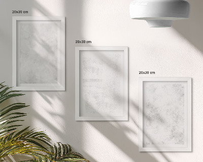Tríptico enmarcado Puntos blancos sobre fondos minimalistas de lienzo