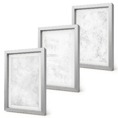 Tríptico enmarcado Puntos blancos sobre fondos minimalistas de lienzo