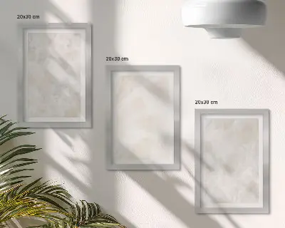 Juego de 3 cuadros decorativos con diseño de estructuras de piedra en mármol blanco tonos pastel