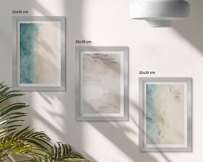 Juego de 3 cuadros decorativos Textura sutil de acuarela