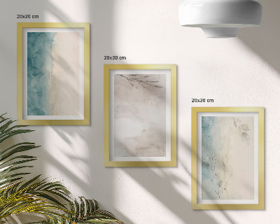 Juego de 3 cuadros decorativos Textura sutil de acuarela