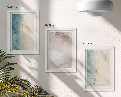 Juego de 3 cuadros decorativos Textura sutil de acuarela