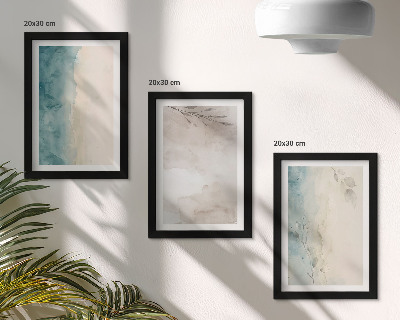 Juego de 3 cuadros decorativos Textura sutil de acuarela