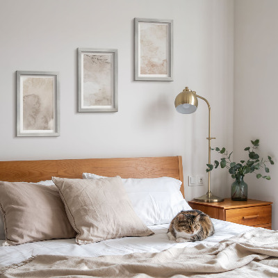 Juego de 3 cuadros decorativos Textura de acuarela derramada al estilo boho