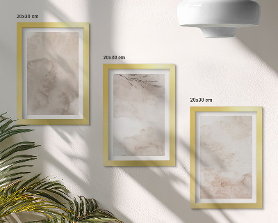 Juego de 3 cuadros decorativos Textura de acuarela derramada al estilo boho