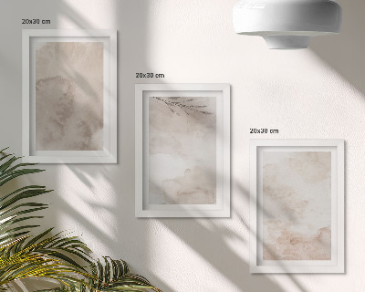 Juego de 3 cuadros decorativos Textura de acuarela derramada al estilo boho
