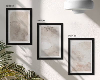 Juego de 3 cuadros decorativos Textura de acuarela derramada al estilo boho