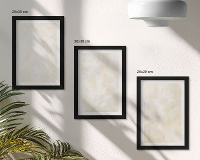 Tríptico enmarcado Diseño de pinceladas de pintura con textura brillante