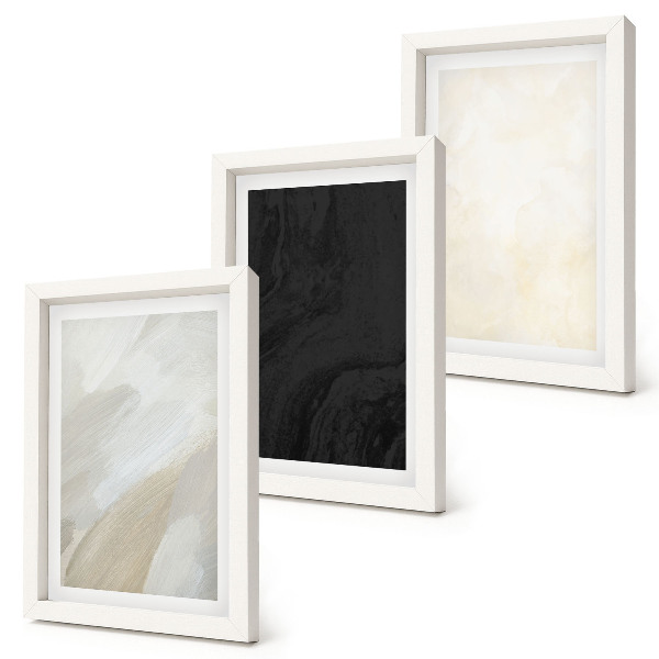 Juego de 3 cuadros decorativos Estructuras en diferentes tonalidades de minimalismo.