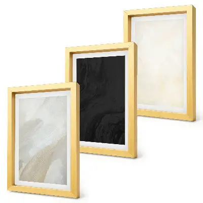 Juego de 3 cuadros decorativos con estructuras en diferentes tonalidades de minimalismo