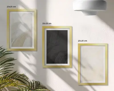Juego de 3 cuadros decorativos con estructuras en diferentes tonalidades de minimalismo
