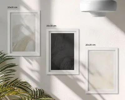 Juego de 3 cuadros decorativos con estructuras en diferentes tonalidades de minimalismo