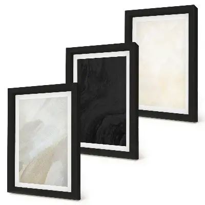 Juego de 3 cuadros decorativos con estructuras en diferentes tonalidades de minimalismo