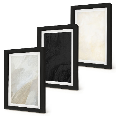 Juego de 3 cuadros decorativos Estructuras en diferentes tonalidades de minimalismo.