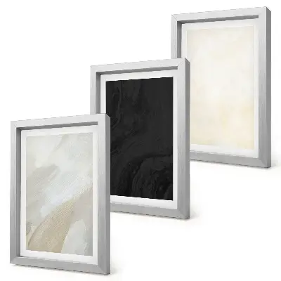 Juego de 3 cuadros decorativos con estructuras en diferentes tonalidades de minimalismo