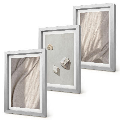 Juego de 3 cuadros decorativos Primeros planos de estructuras modernas de estilo bohemio.