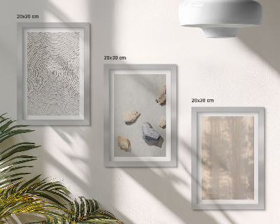 Tríptico enmarcado Texturas bohemias y estructuras naturales