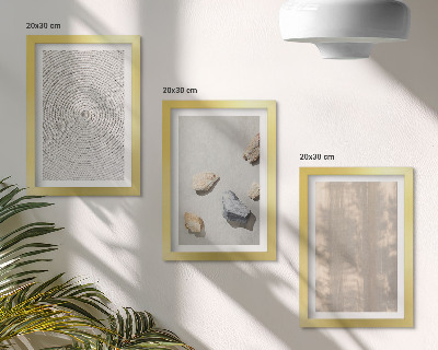 Tríptico enmarcado Texturas bohemias y estructuras naturales