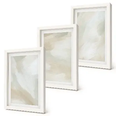 Juego de 3 cuadros decorativos con diseño de trazos de textura de pintura de estilo minimalista