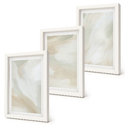 Juego de 3 cuadros decorativos Trazos de textura de pintura de minimalismo pictórico