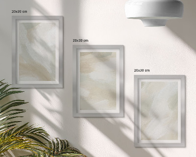 Juego de 3 cuadros decorativos Trazos de textura de pintura de minimalismo pictórico