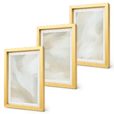 Juego de 3 cuadros decorativos con diseño de trazos de textura de pintura de estilo minimalista