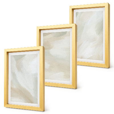 Juego de 3 cuadros decorativos Trazos de textura de pintura de minimalismo pictórico