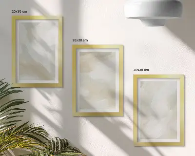 Juego de 3 cuadros decorativos con diseño de trazos de textura de pintura de estilo minimalista