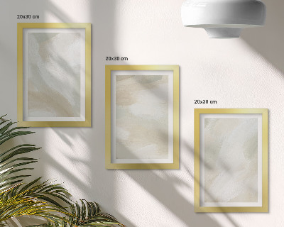 Juego de 3 cuadros decorativos Trazos de textura de pintura de minimalismo pictórico