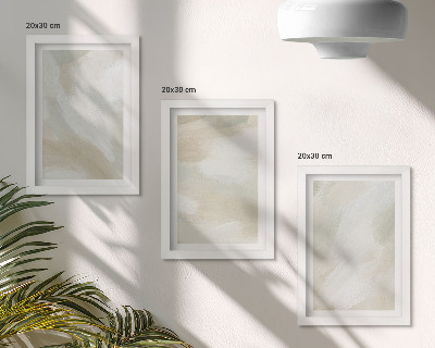 Juego de 3 cuadros decorativos Trazos de textura de pintura de minimalismo pictórico