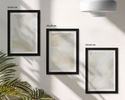 Juego de 3 cuadros decorativos Trazos de textura de pintura de minimalismo pictórico