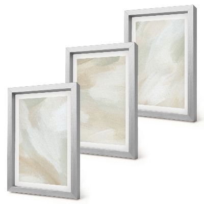 Juego de 3 cuadros decorativos Trazos de textura de pintura de minimalismo pictórico